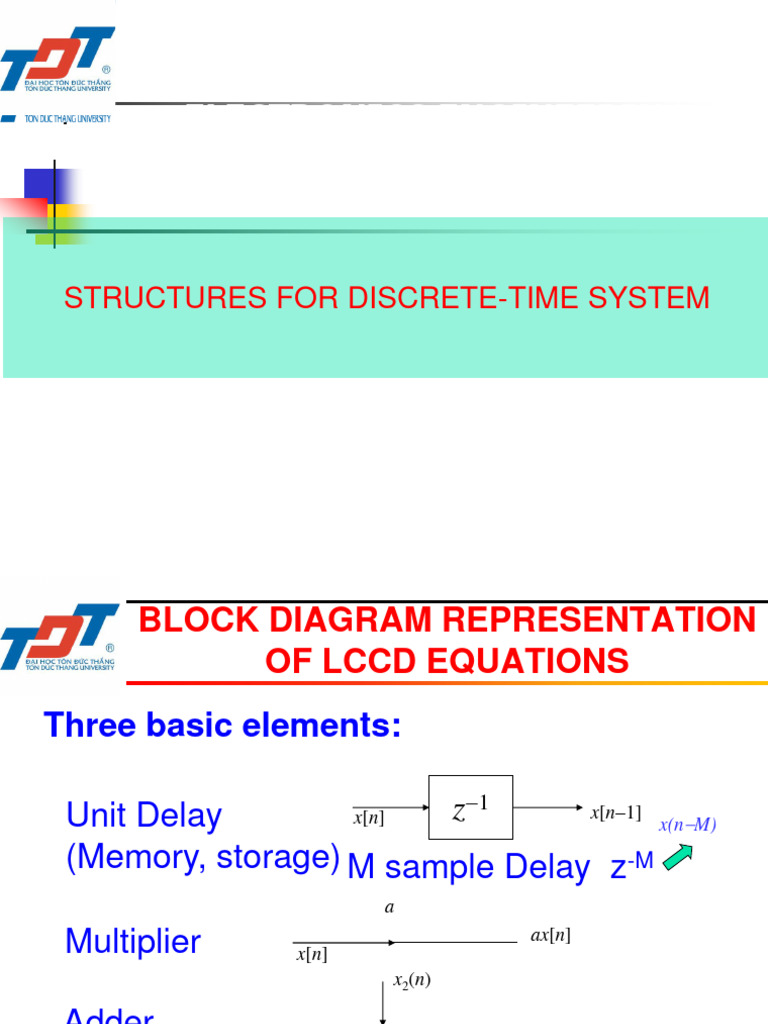 Block Diagram of Discrete-Time Systems | PDF | Telecommunications ...