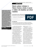 Behavior Guidance Techniques in Pediatric Dentistry Attitudes of Parents of Children With Disabilities and Without Disabilities