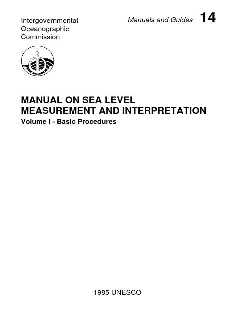 Ioc mg 14 vol 1 manual on sea level measurement and