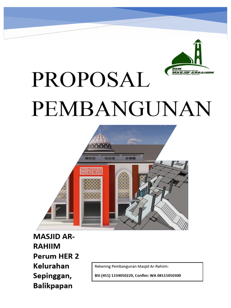 Proposal Pembangunan Masjid Ar-Rahiim | PDF