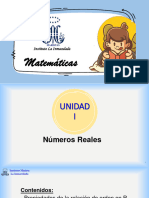 Relación de Orden de Los Numeros Reales