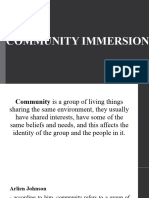 Community Immersion