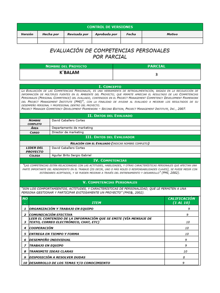 Ficha-Eval - Competencias Personales Por Parcial - SegundoDepartamental ...