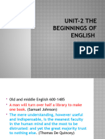 Unit-2.1 The Beginnings of English