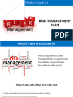 Pembahasan 13 Risk Manajemen Plan