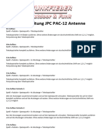 Kurzanleitung PAC12 Antenne