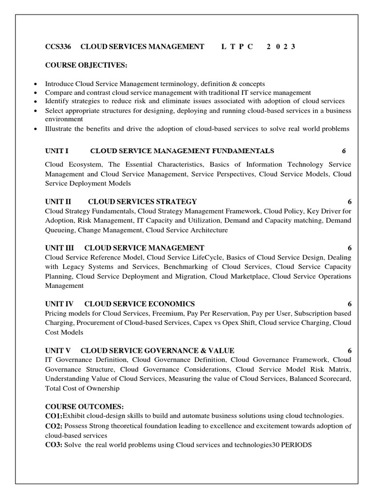 Cloudservices Notes | PDF | Cloud Computing | Software As A Service