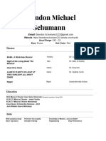 Schumann Theatre Resume