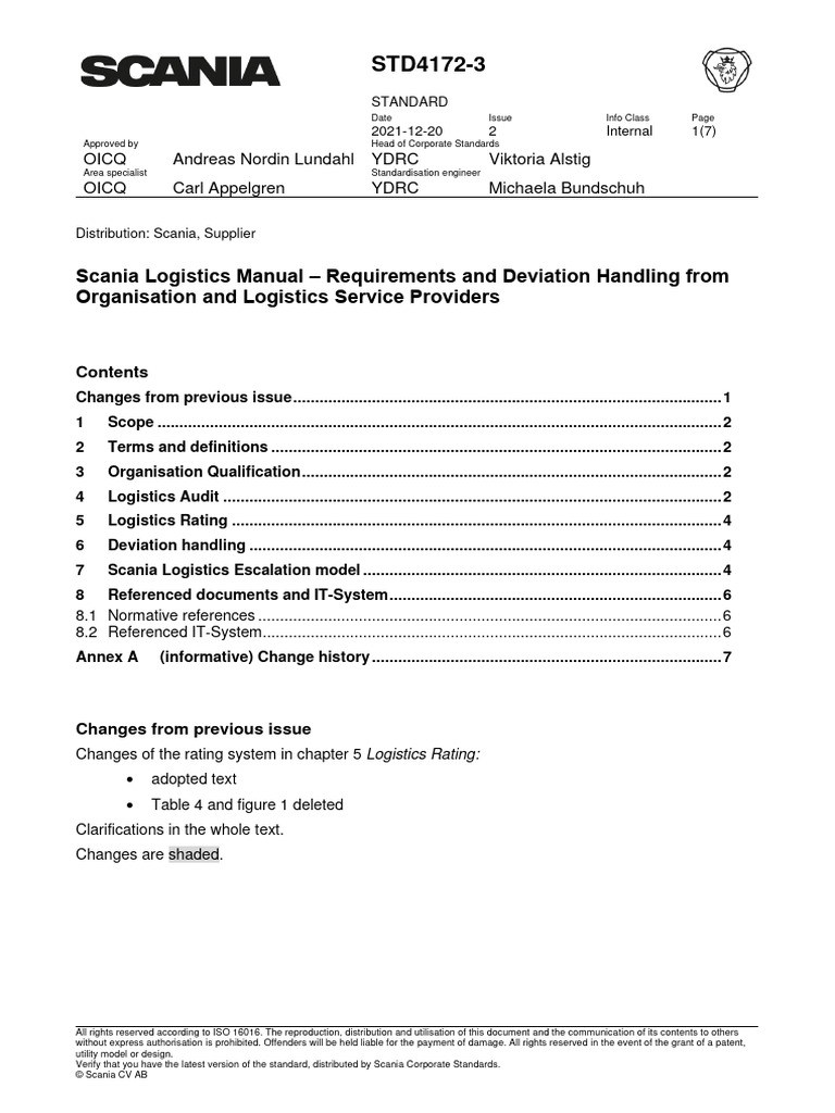 STD4172-3 Deviation Handling | Download Free PDF | Logistics | Supply Chain