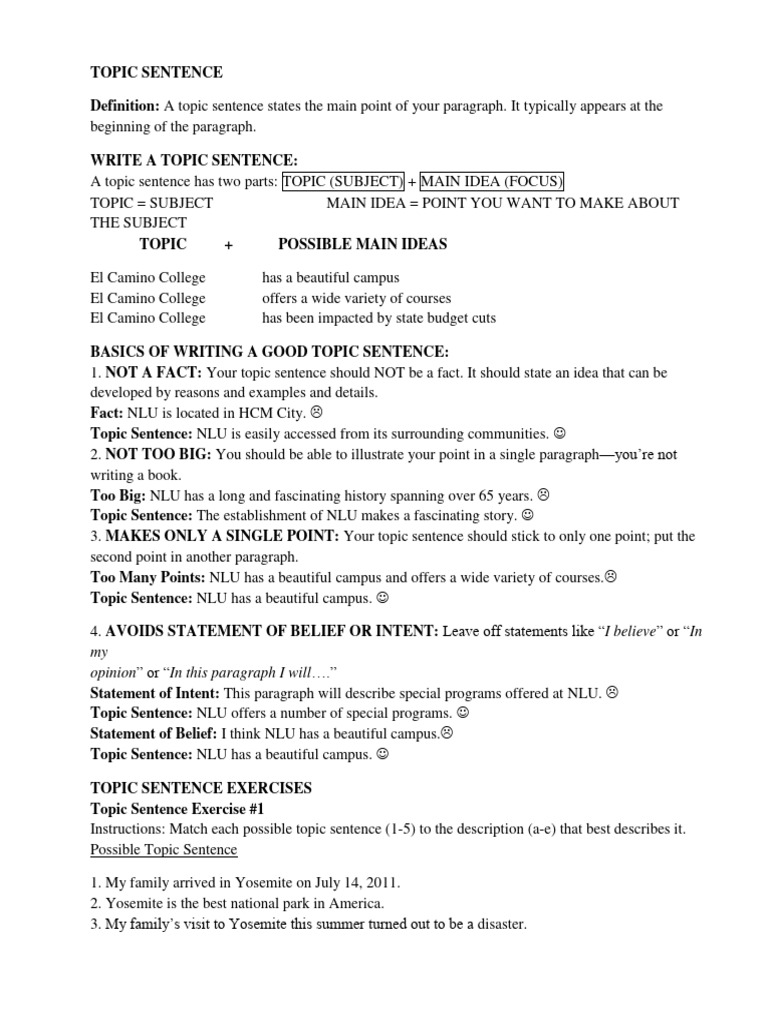 Crafting Effective Topic Sentences | PDF | Gasoline | Diesel Fuel