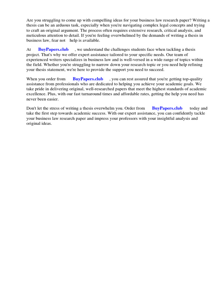 Business Law Research Paper Ideas Download Free PDF Academic
