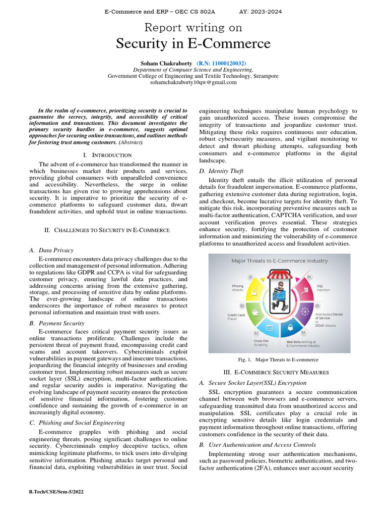 E-Commerce Security Challenges & Solutions | PDF | Security | Computer ...