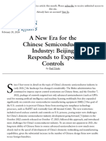 A New Era For The Chinese Semiconductor Industry - Beijing Responds To Export Controls - American Affairs Journal