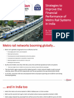 Strategies To Improve Financial Performance of Metro Systems in India