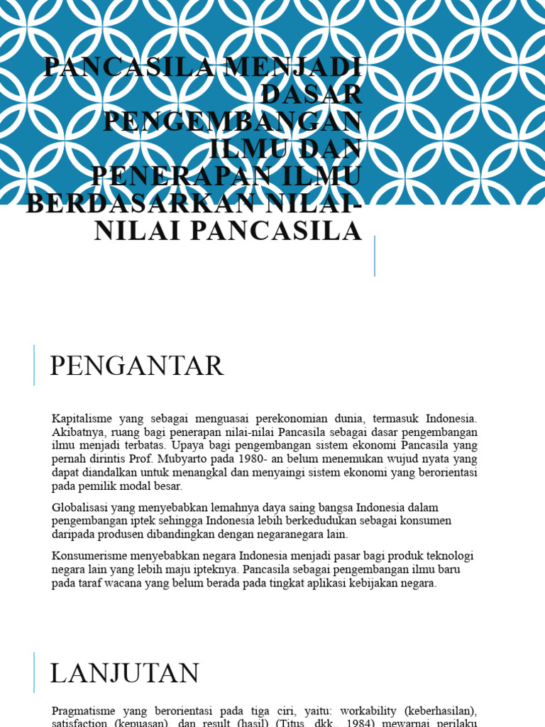 Pancasila sebagai Dasar Pengembangan Ilmu | PDF | Sejarah