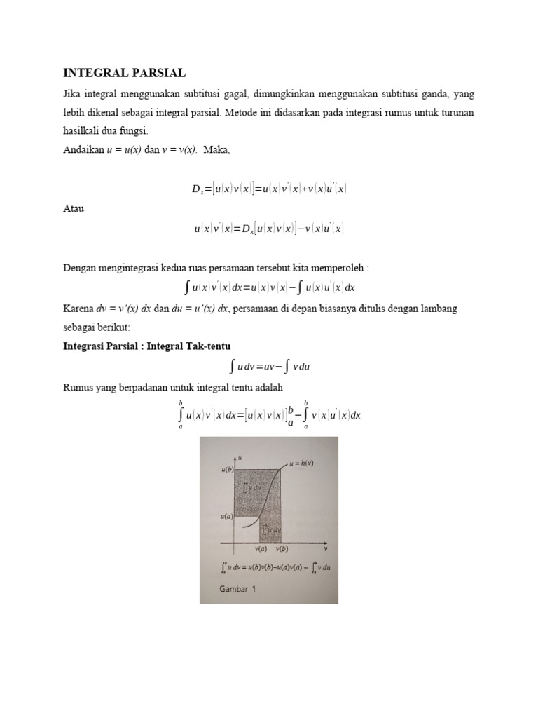 Metode Integral Parsial dan Contohnya | PDF
