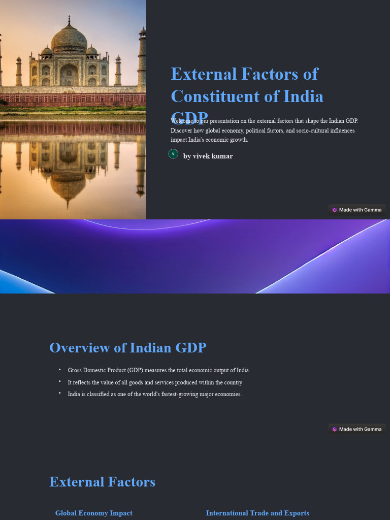 External Factors of Constituent of India GDP | PDF | Gross Domestic ...
