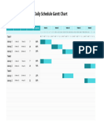 Daily Schedule Gantt Chart