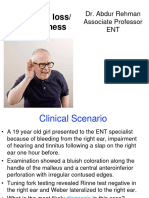 Conductive and Sensineural Hearing Loss & Tinnitis