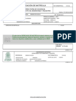 Liquidación de Matrícula: Vicerrectoría de Docencia Departamento de Admisiones Y Registro