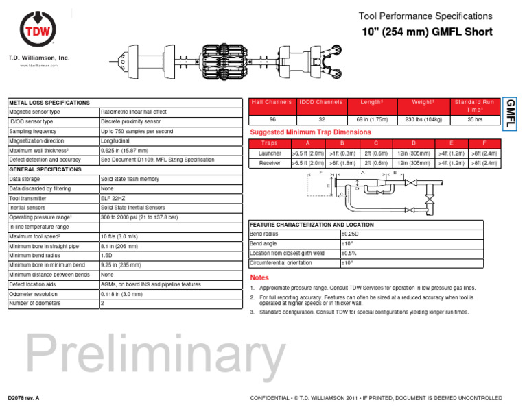 GMFL Short Tool Performance Specs | PDF | Applied And Interdisciplinary ...