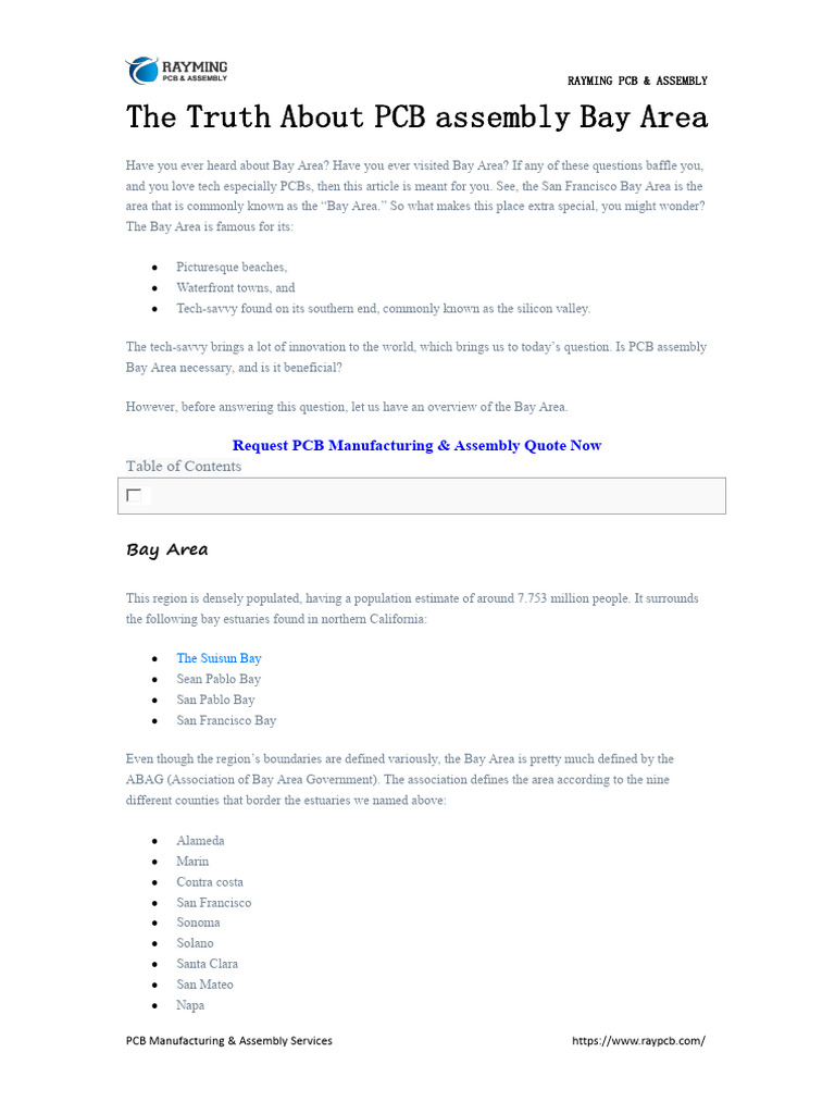 The Truth About PCB Assembly Bay Area | PDF | Printed Circuit Board