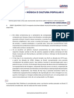 Exercícios - Música e Cultura Popular II