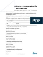 GHQ-28 Cuestionario y Escala de Valoración en Salud Mental