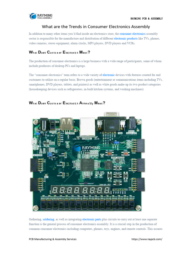 Trends in Consumer Electronics Assembly | PDF | Printed Circuit Board ...