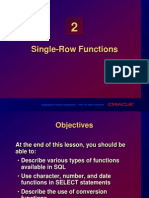Single-Row Functions: Oracle Corporation, 1998. All Rights Reserved