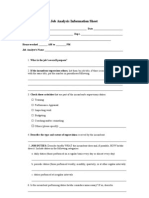 Job Analysis Information Sheet Ok