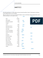 Topic Worksheet 6.1: Trial Balance