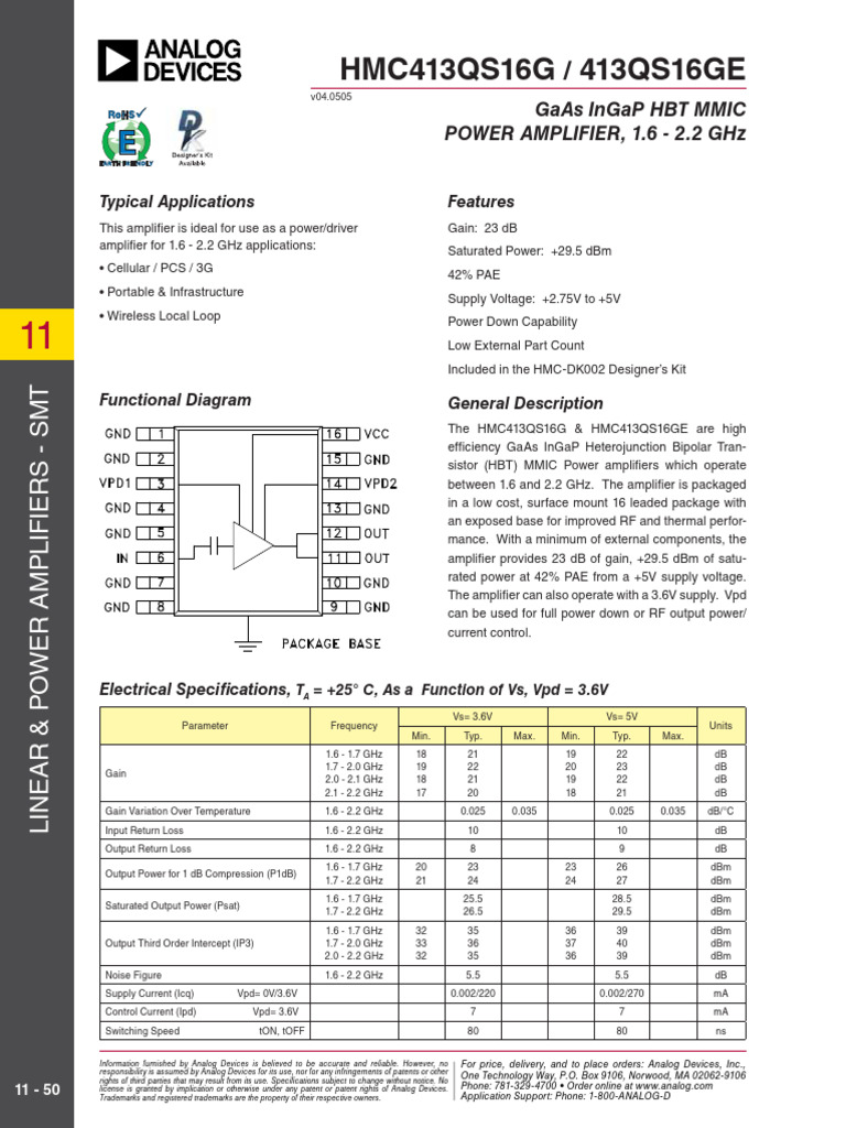 Hmc 413 Pdf Amplifier Computer Engineering