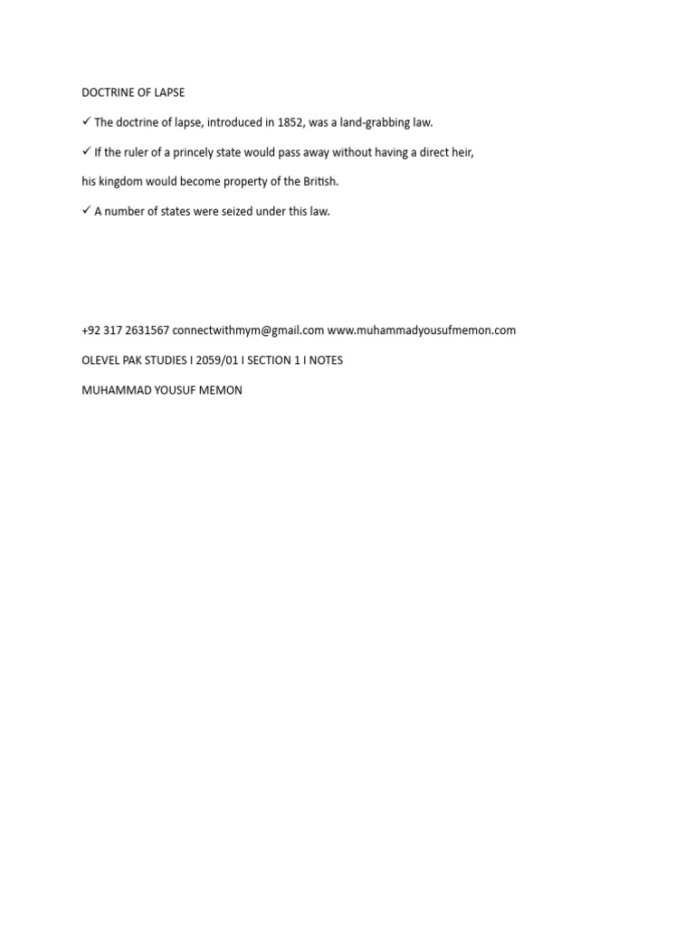 doctrine-of-lapse-sir-yousuf-memon-brtish-doctrine-of-lapse-pdf