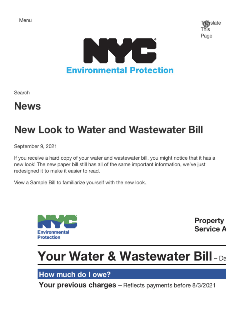 New Water Bill Design & My DEP Login Guide | PDF | Password | Software