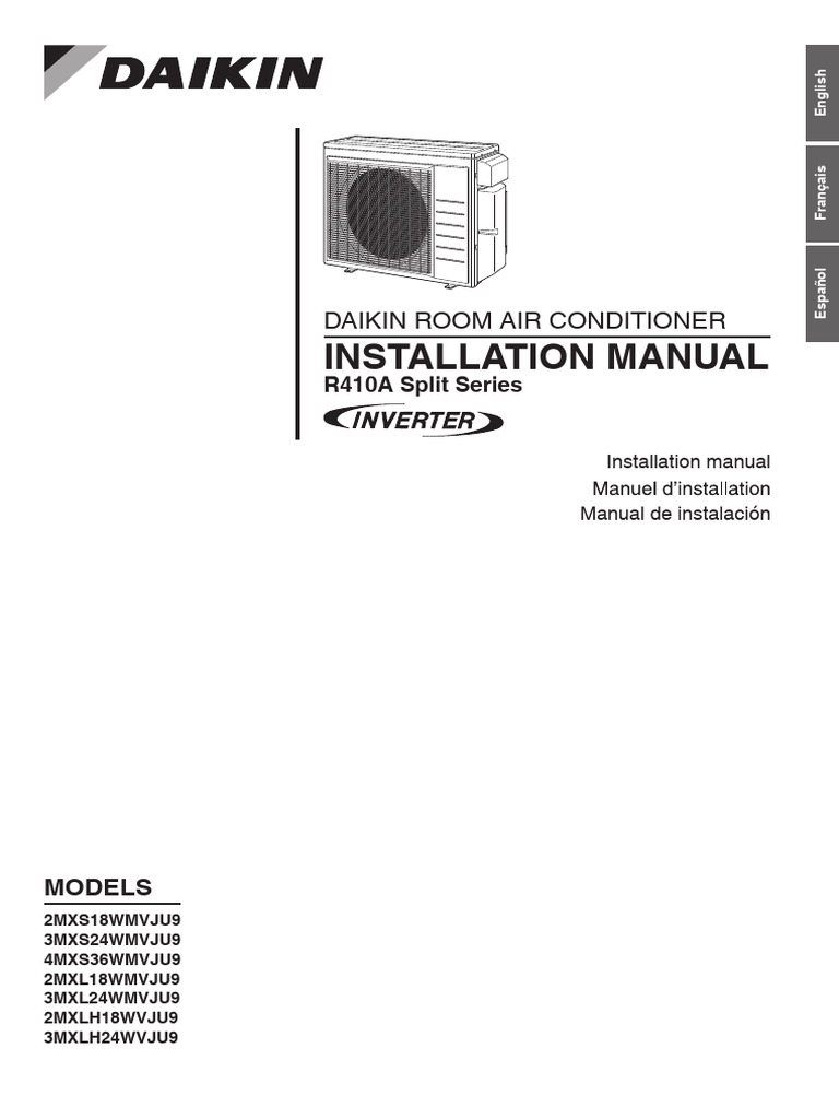 Daikin Multisplit Ac Manual | PDF | Pipe (Fluid Conveyance) | Switch