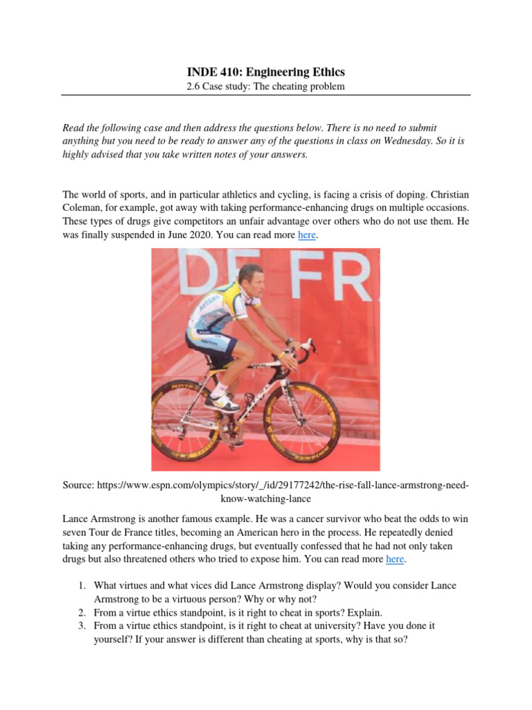 Engineering Ethics: Cheating Case Study | PDF | Self-Improvement