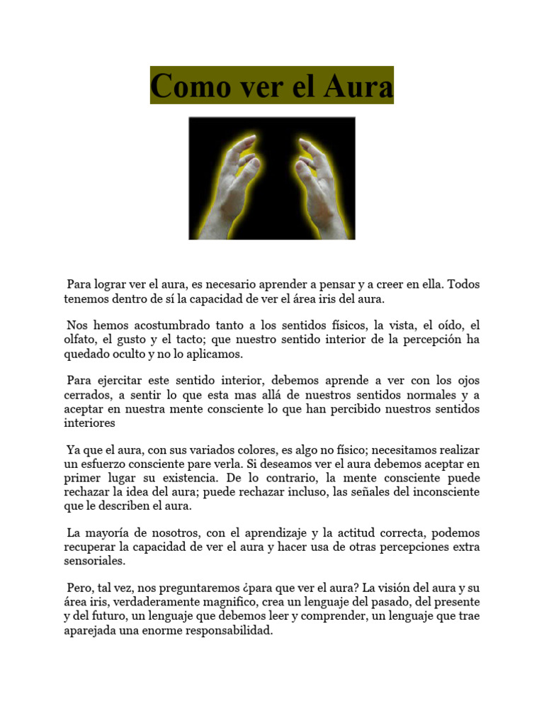 Como Ver El Aura PDF