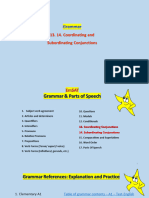 Coordinating and Subordinating Conjunctions