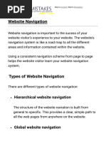 Website Navigation