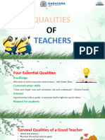 Work Shop 24-25 Qualities of Teachers