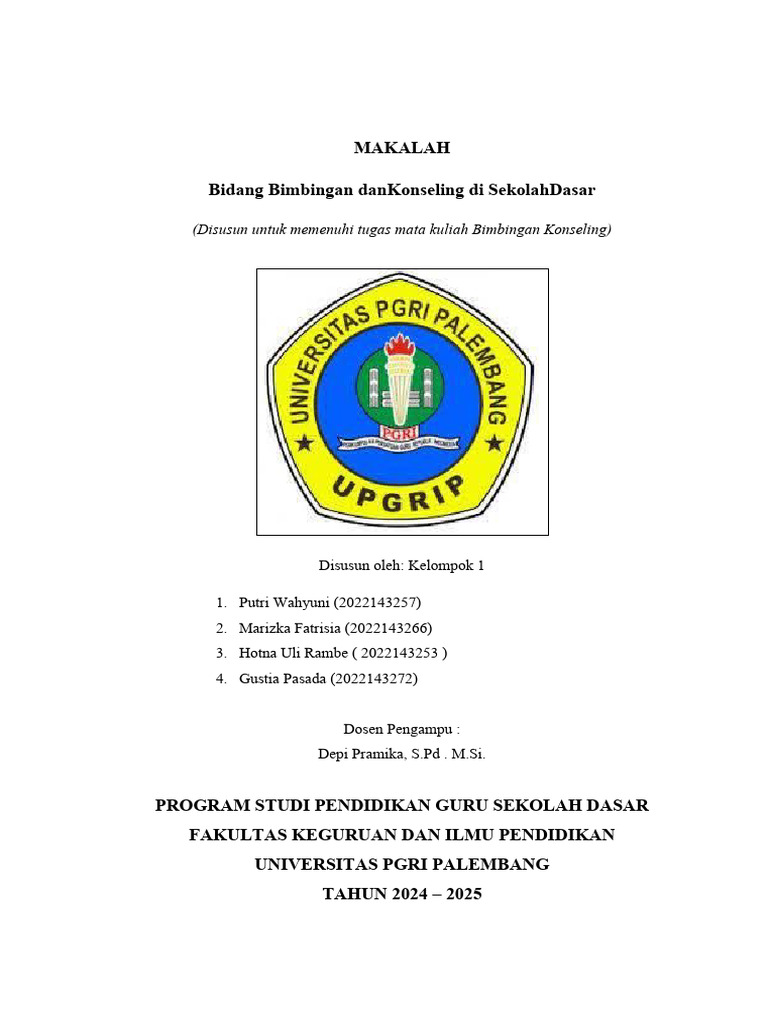 Bimbingan Konseling di Sekolah Dasar | PDF | Ilmu Sosial | Pengembangan ...