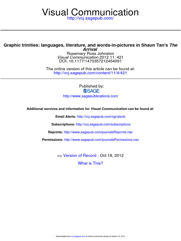 Johnston, Rosemary Ross. Graphic Trinities, Literature, and WordsIn