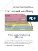 Module 2 Writing Measurable Learning Objectives