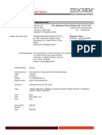 Zeochem LLC and LTD Activated Alumina SDS (ALOXF)