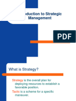 Inrtoduction To Strategic Management