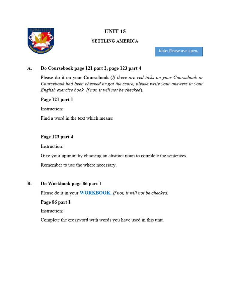THE EARLY SETTLERS & ABSTRACT NOUN EXERCISE PDF Cognitive Science