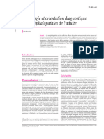 Sémiologie Et Orientation Diagnostique Des Encéphalopathies de L'adulte