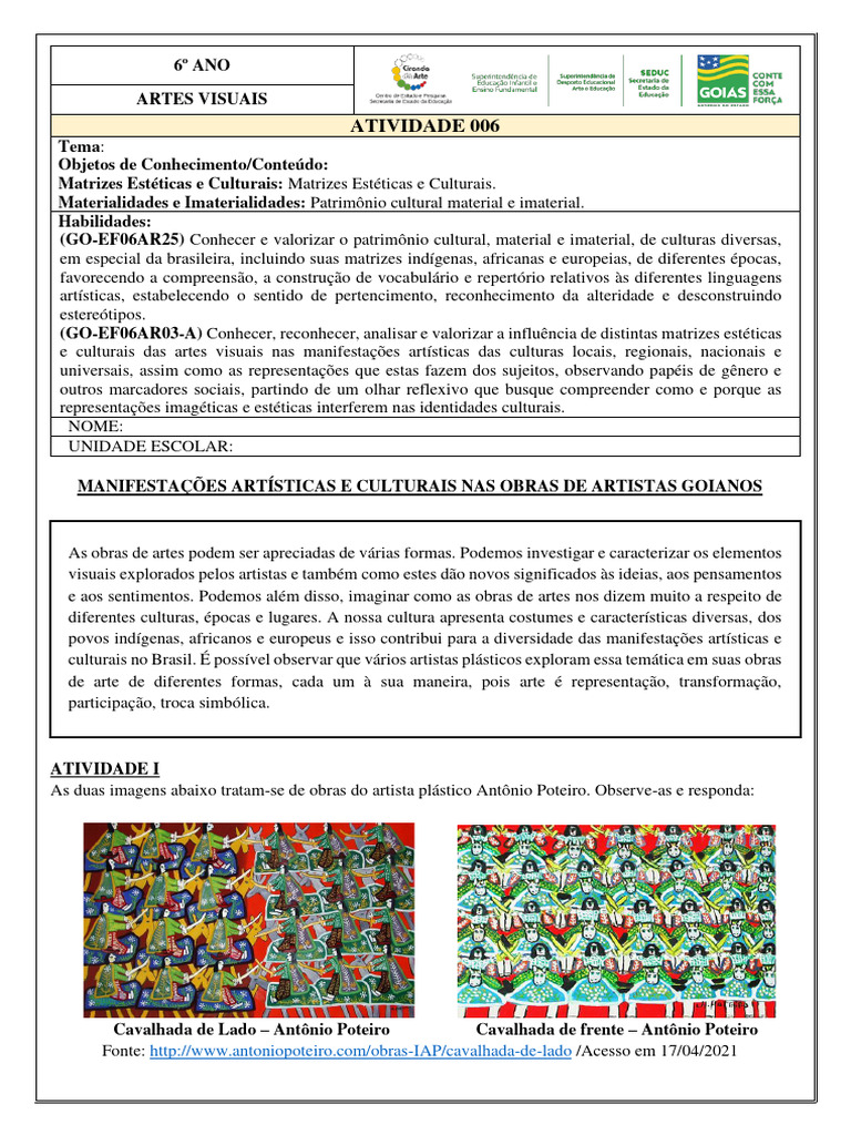 Matrizes Estéticas nas Artes Visuais | PDF | Imagem | Herança cultural