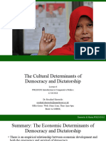 The Cultural Determinants of Democracy and Dictatorship